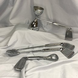 Incredible Find - Vintage Cocktail Bar / Mixing Set With Golf Club Heads - VERY High Quality - Nice Weight