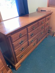 Hunters Run Solid Wood Kincaid Long Dresser With 8 Drawers