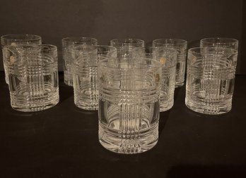 New Lauren Ralph Lauren Whiskey/Rocks Glasses In Glen Plaid Set Of 10