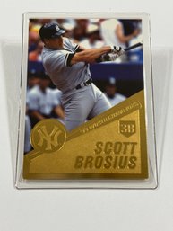 Danbury Mint 22kt Gold Leaf 1999 World Series NY Yankees Scott Brosius Sealed