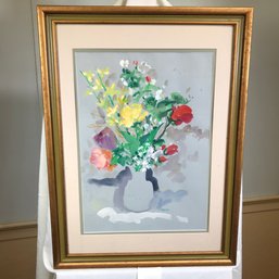 Original James Pascucci Painting - Watercolor On Paper / Foamcore  - Flowers In Vase