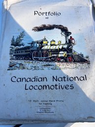 Set Of 10 Canadian National Vintage Locomotive Prints