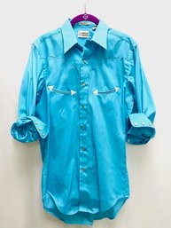 Incredible Vintage Stetson Saddle Tail Western Style Mens Shirt - 15.5-33/ M