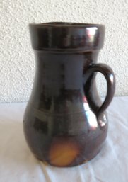 Antique Stoneware Dark Brown Glaze Jug