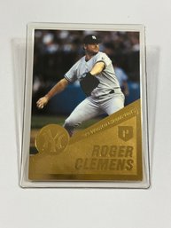 Danbury Mint 22kt Gold Leaf 1999 World Series NY Yankees Roger Clemens Sealed