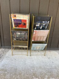 TWO URBAN OUTFITTERS LP RECORD DISPLAY RACKS, 'LP'S NOT INCLUDED '