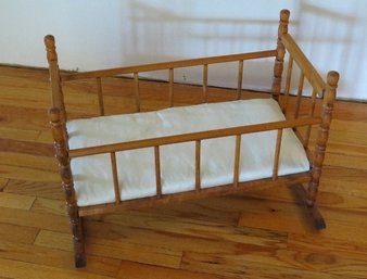 Traditional Style Wooden Doll Cradle