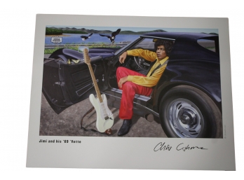 Jimi Hendrix And His 69' Vette By Chris Osborne