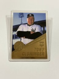 Danbury Mint 22kt Gold Leaf 1999 World Series NY Yankees Tony Cloninger Sealed