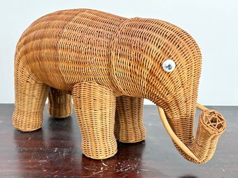 A Fabulous Vintage Wicker Elephant!