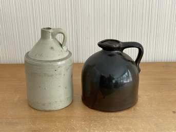 Lot Of 2 Stoneware Jugs