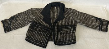 Early Child's Tweed Overcoat With Applied Trim