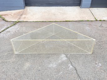 Vintage Acrylic Triangle Coffee Table - 1 Of 2