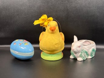 A Grouping Of Vintage Easter Decorations