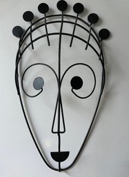 Vintage Mid Century Metal / Wire Face Wall Hanging