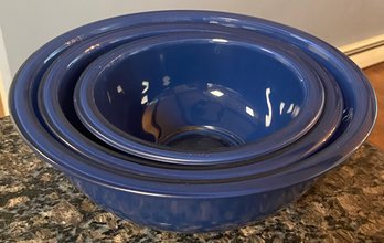 Three Contemporary Pyrex Mixing Bowls