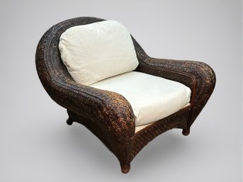 Master Rattan Craftsman Woven Chair, Brought Back From Hong Kong