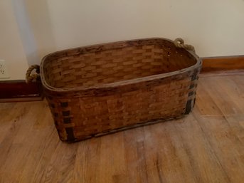 Large Antique Heavy Woven Basket