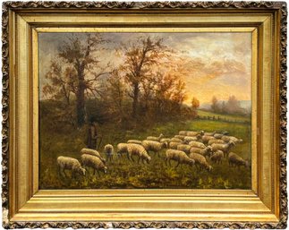 A 19th Century Oil On Canvas, Catskill Landscape, A. Palmer - From Old Poughkeepsie Men's Club