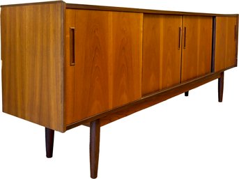 A Vintage Mid Century Danish Modern Teak Credenza, C. 1960's