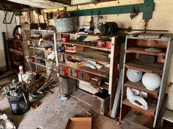 The Entire Left Side Of The Barn - Tools, Fixtures, Gas Cans, Vintage Stuff And So Much More-Winner Takes All!
