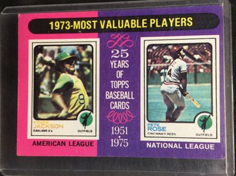 1975 Topps '73 MVPs Reggie Jackson / Pete Rose - K