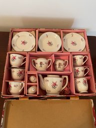 Vintage Child Tea Set For 6 With Box.