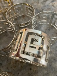 Set Iof 10 Silver Tone Napkin Rings Lot #2