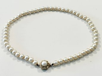 A Faux Pearl Necklace