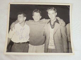 Rocky Graziano Boxing Legend Autographed Photo Along With Tony Pallone C.1951 - Champions!