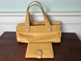 Vintage Longchamp Flat Handle Bag & Matching Wallet