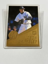 Danbury Mint 22kt Gold Leaf 1999 World Series NY Yankees Jason Grimsley Sealed