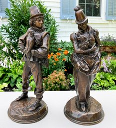 A Pair Of Large 19th Century Figural Bronzes By Emmanuel Fremiet (French, 1824-1910)