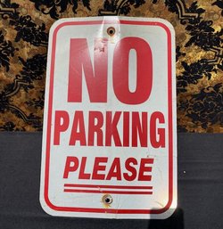 Metal No Parking Sign