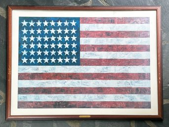 A Mixed Media American Flag Collage, C. 1998