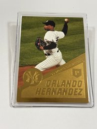 Danbury Mint 22kt Gold Leaf 1999 World Series NY Yankees Orlando Hernandez Sealed