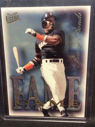 1997 Fleer Ultra Fame Game Barry Bonds Insert Card - K