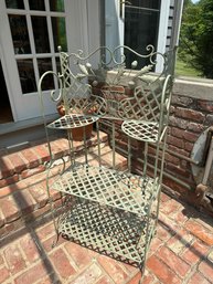 Vintage Folding Metal Shelf