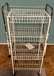 Two Rolling Wire Utility Racks