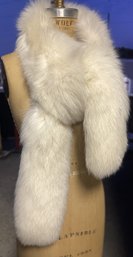 Fantastic Custom Made In Hong Kong, White Fox From Finland Fur Scarf