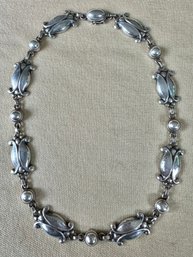 Vintage Georg Jensen #15 Moonlight Blossom Danish Sterling Silver Necklace
