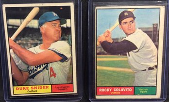 1961 Topps Duke Snider & Rocky Colavito