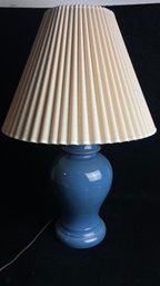 Blue Ceramic Based Table Lamp 1 Of 2