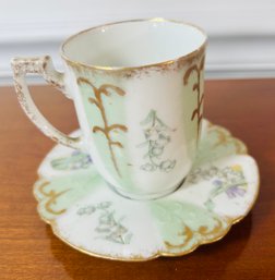 Limoges Teacup And Saucer - 3'