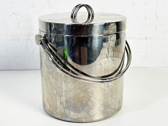 A Modern Chrome Ice Bucket