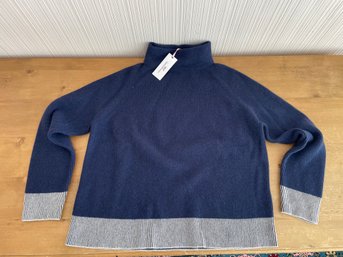 Vineyard Vines Blue Cashmere Turtleneck Sweater Large