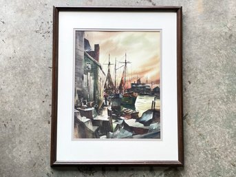 A Nautical Watercolor By John Hare