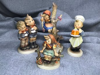 Lot Of Four Vintage HUMMEL Figures - Mixed Newer & Older Marks - All Great Condition - The Baker & More