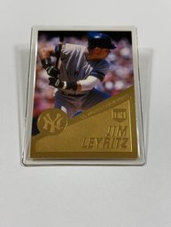 Danbury Mint 22kt Gold Leaf 1999 World Series NY Yankees Jim Leyritz Sealed