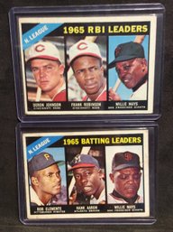 1966 Topps RBI Leaders & Batting Leaders - Hank Aaron - Willie Mays - Roberto Clemente